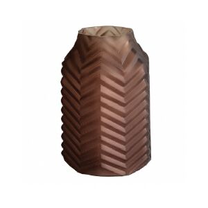 VASO DE VIDRO MARROM 23CM