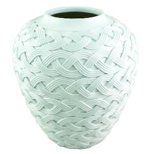 VASO DECORATIVO DE RESINA BRANCO