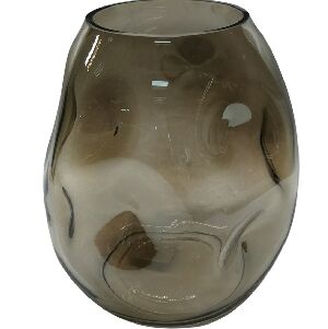 VASO DE VIDRO TRANSPARENTE FUME