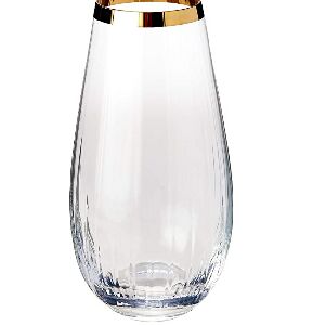 BOHEMIA WATERFALL VASO VIDRO FILETADO