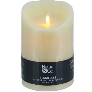 FLAMELESS VELA PL&Aacute;STICO MARFIM