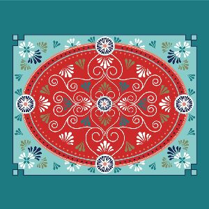 CJ 4 JOGOS AMERICANO PIXU FUNDO XADREZ 50X40CM