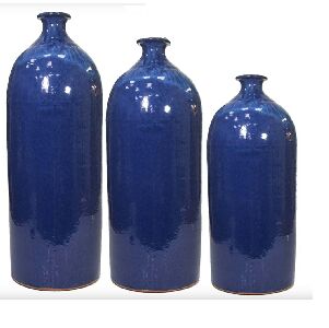 GARRAFA TUSCAN M&Eacute;DIA AZUL MESCLADO 58X26X26CM