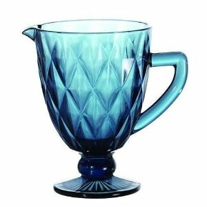 JARRA DE VIDRO LOSANGOS AZUL