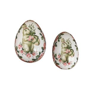 OVO M&Eacute;DIO DEITADO PASCOA ROSAS