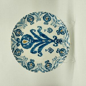 PRATO SOBREMESA IKAT OURO