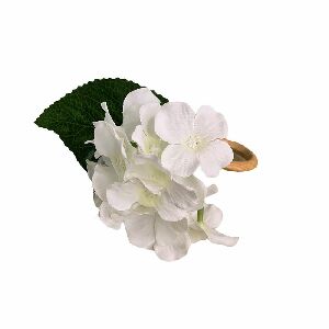 CJ 4 ANEIS DE GUARDANAPO HORT&Ecirc;NSIA BRANCA 12X4CM