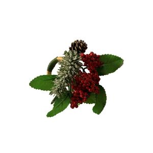 CJ 6 ANEIS DE GUARDANAPO PINHA 8X5CM