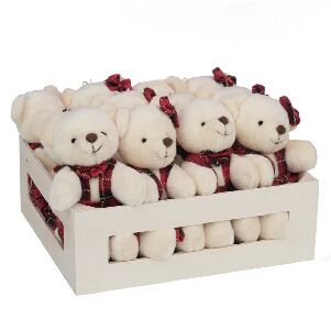 MINI URSO SENTADO SORT XADREZ