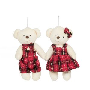 MINI URSO EM PE SORT XADREZ