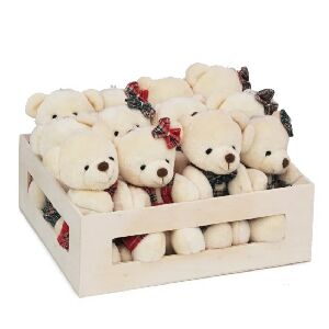 MINI URSO SORT XADREZ 11X6CM