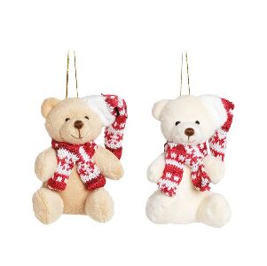 MINI URSO COM GORRO E CACHECOL