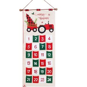 CALEND&Aacute;RIO NATAL COM TRATOR E PINHEIRO 65X20CM