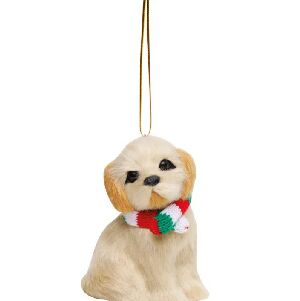 ENFEITE PARA PENDURAR CACHORRO LABRADOR COM CACHECOL