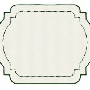 CJ 6 JOGOS AMERICANO NYLON OFF COM BORDADO 40X52CM