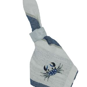 GUARDANAPO LISTA BRIGITTE C/ CARANGUEJO - ENTREPOSTO 50X50CM