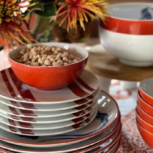 PRATO DE SOBREMESA LISTA RUSTY 20,5CM