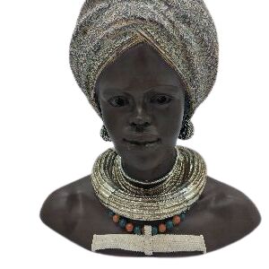 ESCULTURA BUSTO MULHER AFRICANA