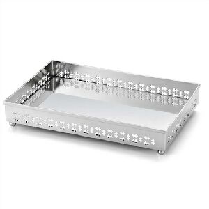 BANDEJA COM GALERIA CROSS C/ FDO ESPELHO - ST JAMES 5X20X30CM