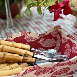 CAIXA WAVE CASHMERE VERMELHO - ENTREPOSTO 8X16X26CM