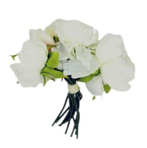 BUQUE PEONIAS BRANCA 28X22X3CM