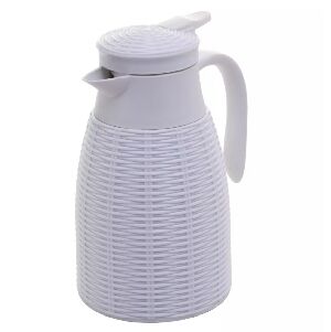 GARRAFA TERMICA RATTAN BRANCA 1L