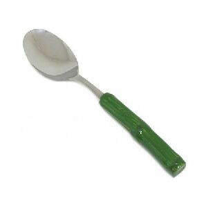 COLHER DE SOBREMEMA CABO EM BAMBU VERDE 18X3CM