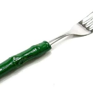 GARFO DE JANTAR CABO BAMBU VERDE 21X3CM