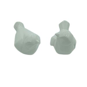 PASSARO ORIGAME BRANCO- CONJUNTO 2