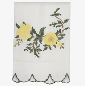 TOALHA LAVABO LINHO BRANCO PRIMAVERA 35X50CM