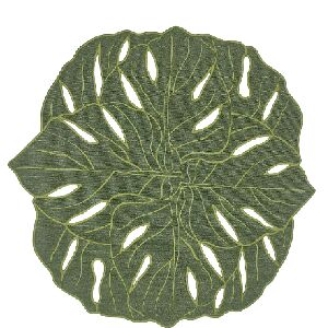 CJ 2 JOGOS AMERICANO LINHO BRANCO BOTANICO 45X45CM