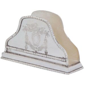 PORTA GUARDANAPO BANHO DE PRATA