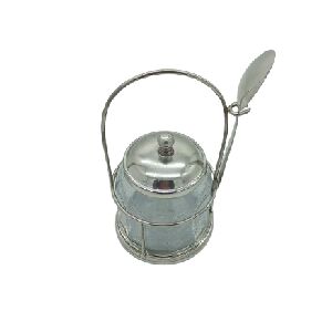 POTE COM COLHER 19X10CM