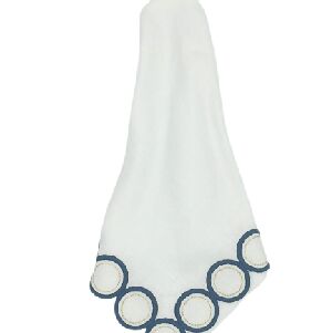 GUARDANAPO RECORT LINHO ESFERA AZUL MARINHO DOURADO 50X50CM