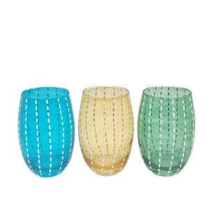 COPO BELIZE ALTO - MURANO / TRACEJADO - CORES VARIADAS CJ 6